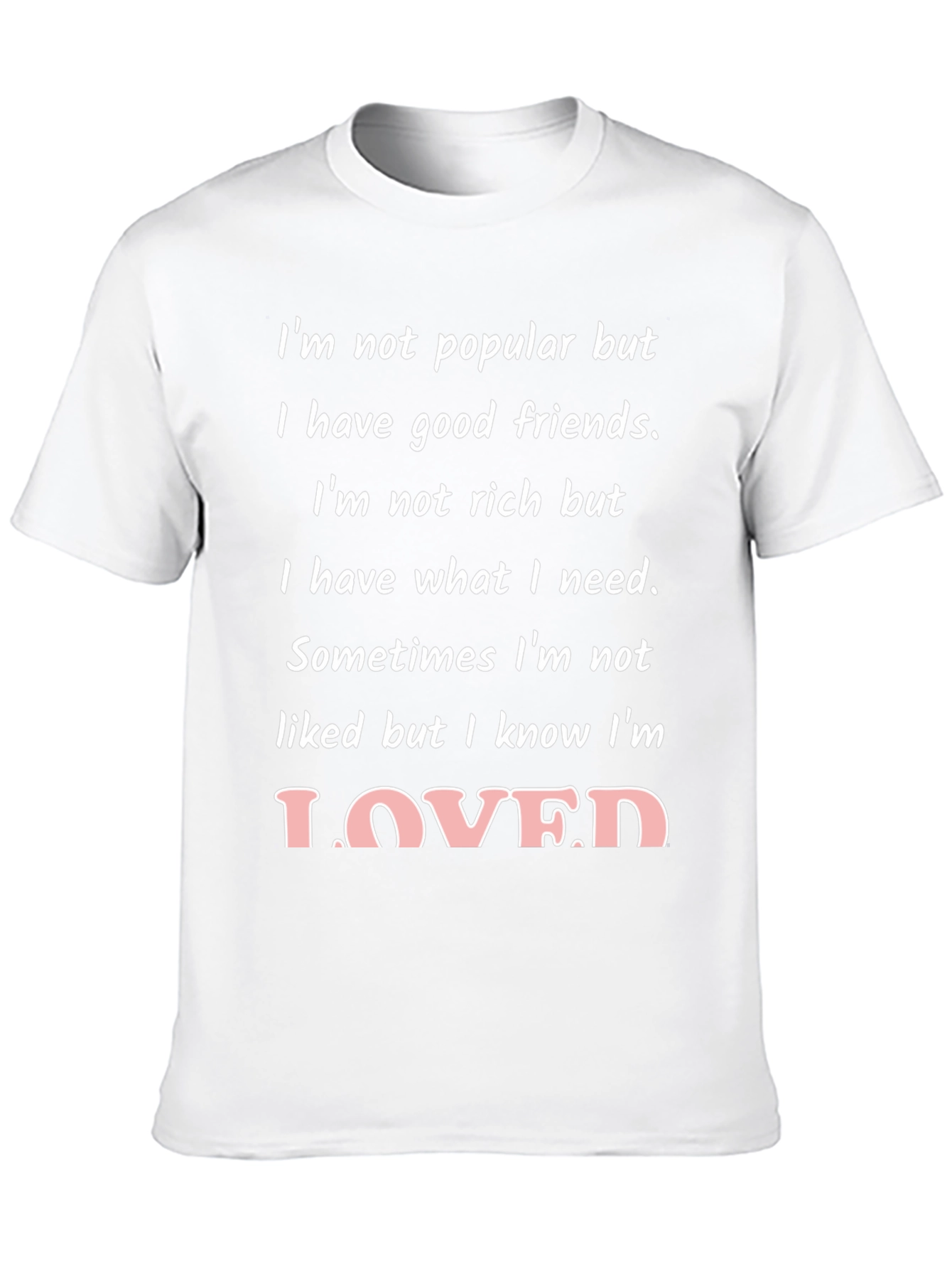 Black I'm Loved Graphic Tee - Positive Message T-Shirt view 10