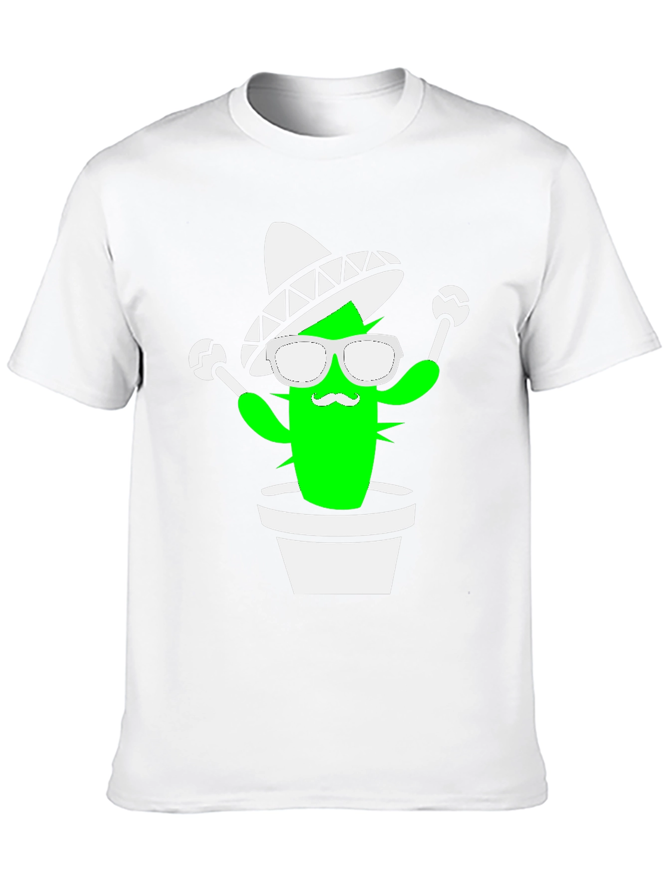 Black Cactus Fiesta Graphic Tee - Black Cotton Shirt view 10