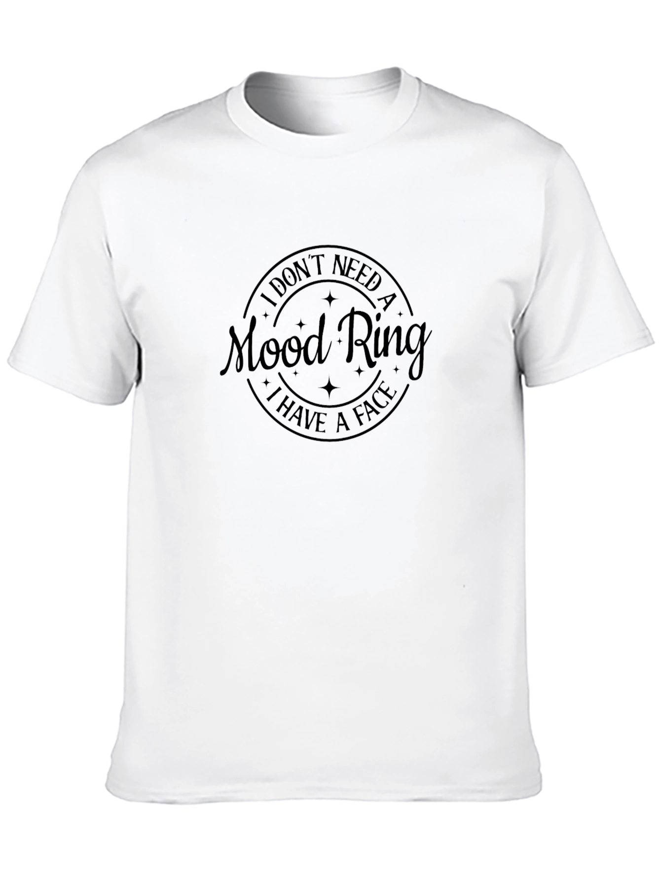 Black Funny "Mood Ring" Graphic T-Shirt view 10