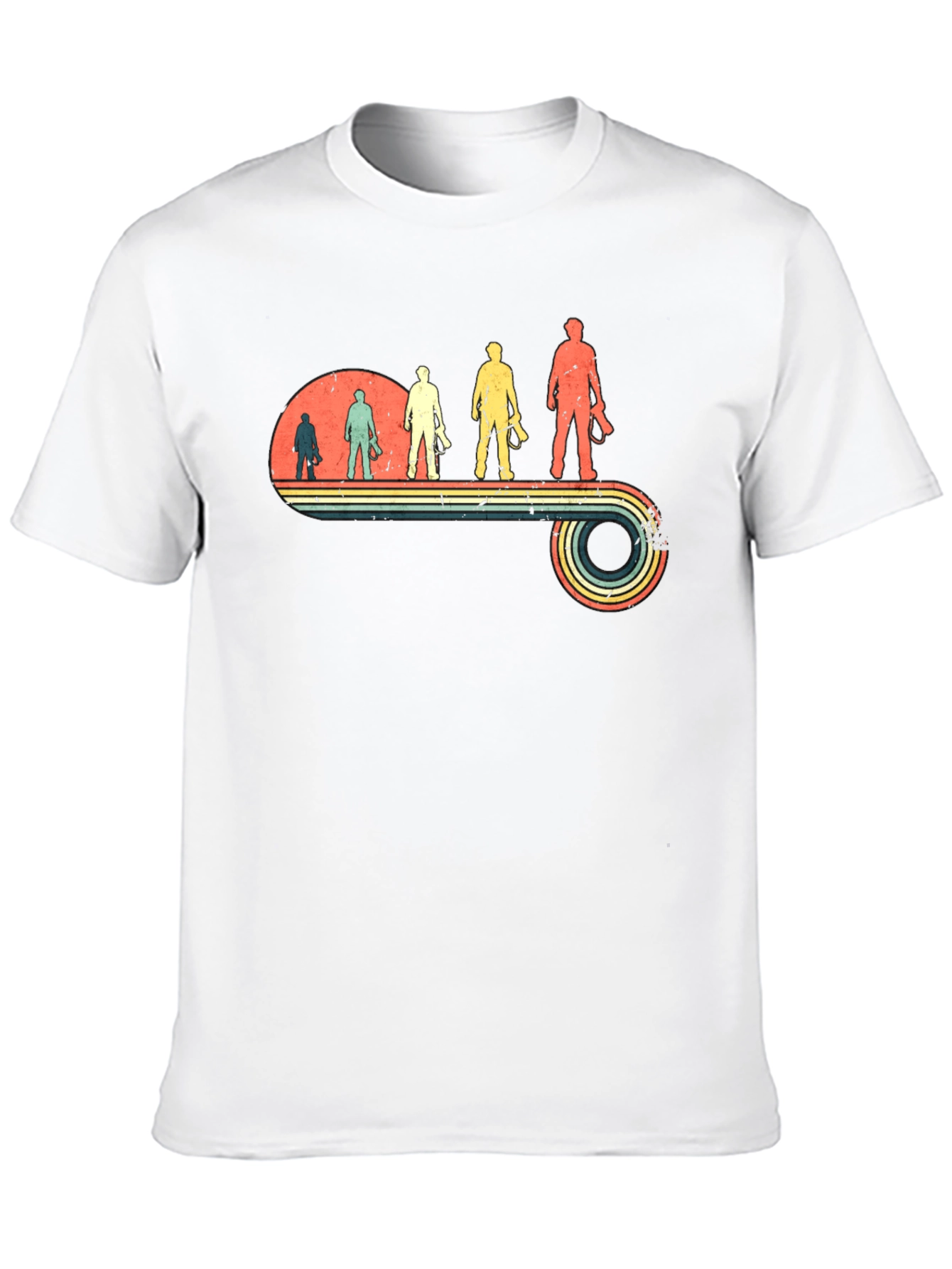 Black Photographer Evolution Retro T-Shirt view 10