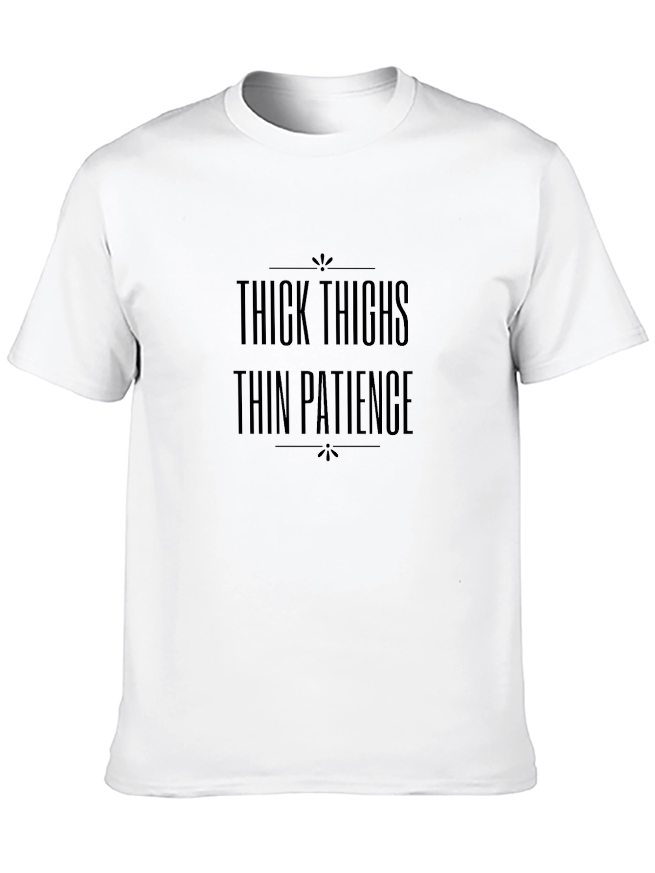 Black Thick Thighs Thin Patience Graphic Tee view 10