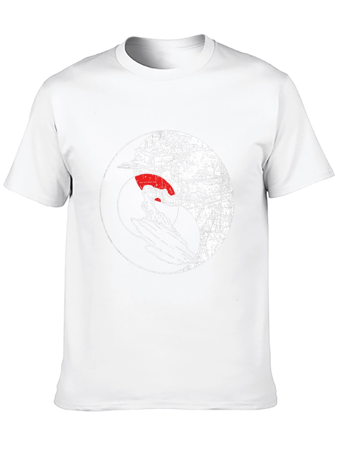 Black Yin Yang Bonsai Tree Graphic Tee - Unisex view 10