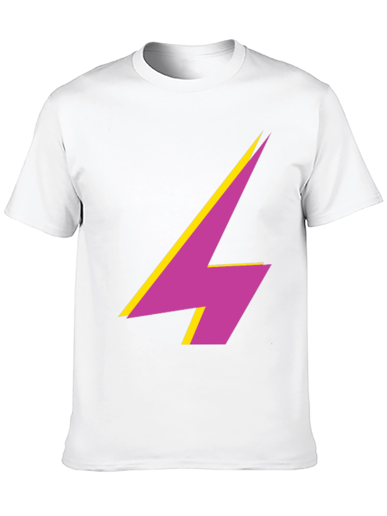 Black Bold Lightning Bolt Graphic Tee - Modern Style view 10