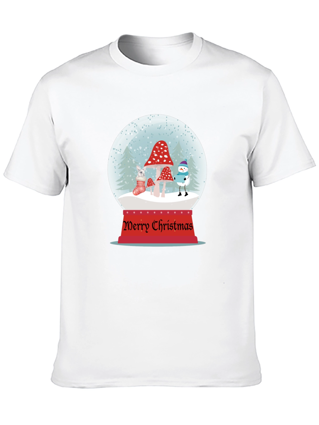 Black Christmas Snow Globe Graphic T-Shirt view 10