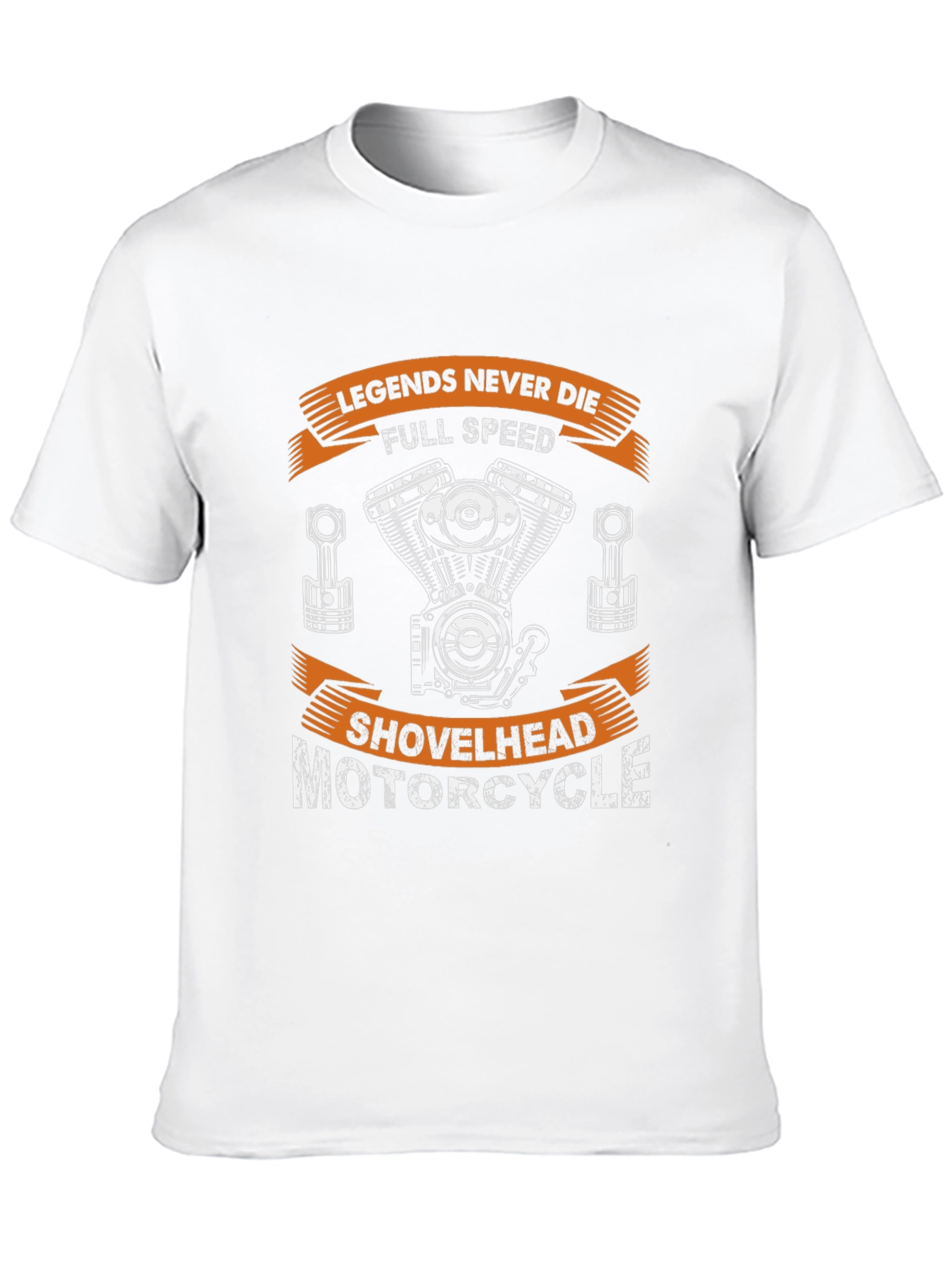 Black Legends Never Die Motorcycle Shovelhead T-Shirt view 10