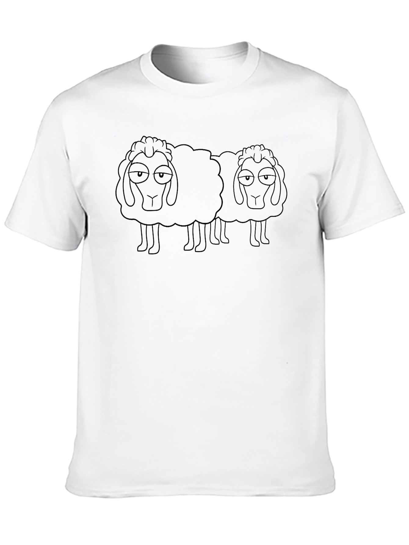 Black Two Sheep Graphic Tee - Black Cotton Blend view 10