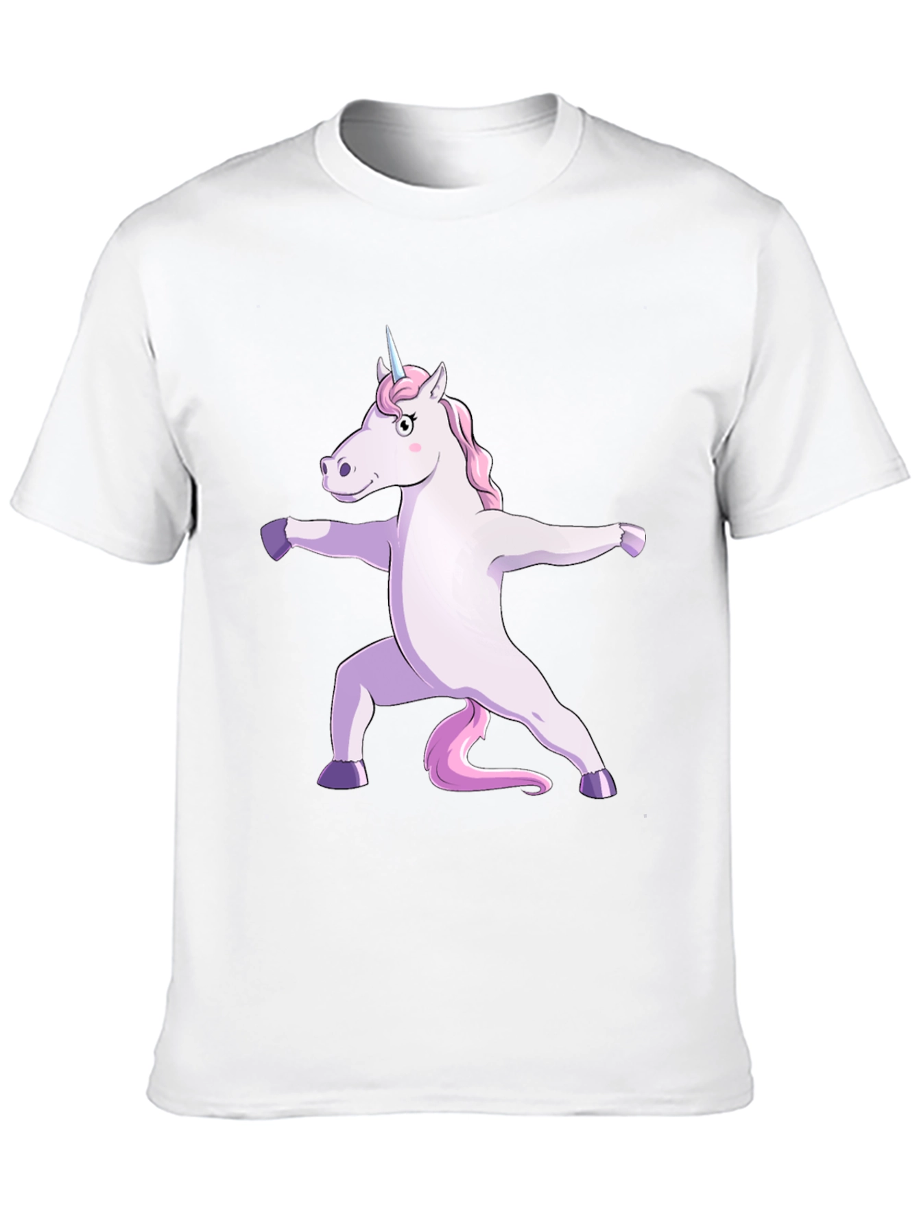 Black Yoga Unicorn Graphic Tee - Black Cotton T-Shirt view 10