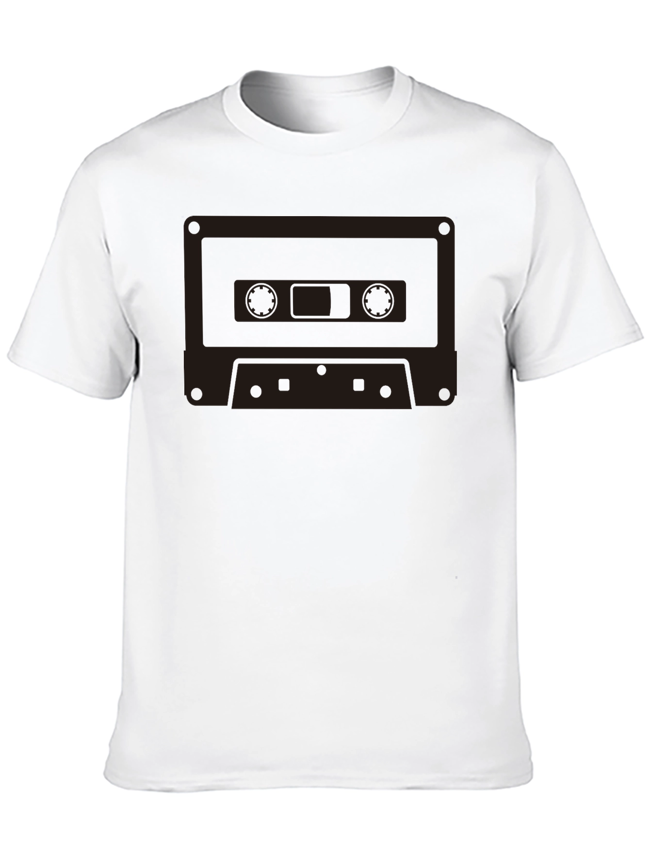 Black Retro Cassette Tape Graphic T-Shirt - Classic Black Tee view 10