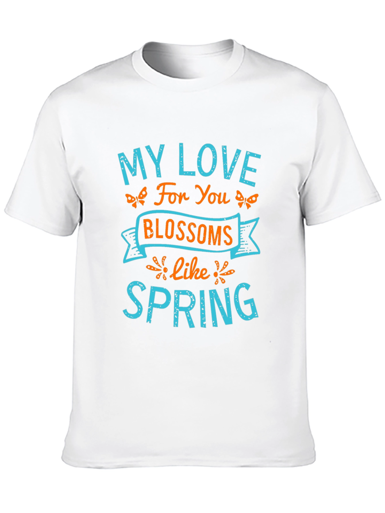 Black My Love Blossoms Like Spring Graphic Tee view 10