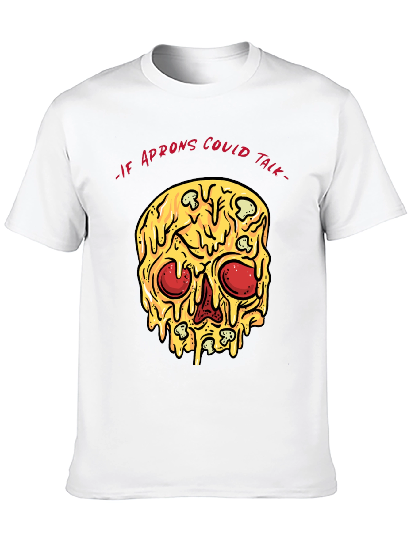 Black Pizza Skull T-Shirt - If Aprons Could Talk view 10