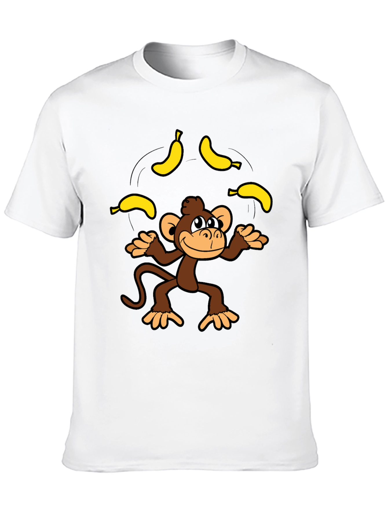 Black Monkey Juggling Bananas Graphic Tee - Black view 10