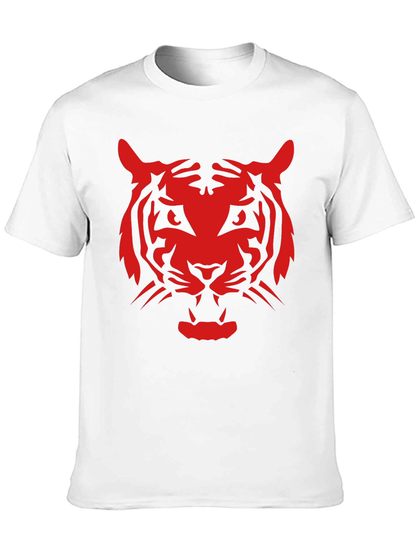 Black Bold Red Tiger Graphic Black T-Shirt view 10