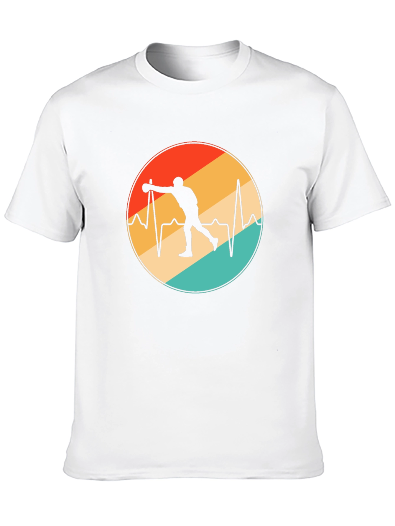 Black Bowling Heartbeat T-Shirt - Retro Design view 10