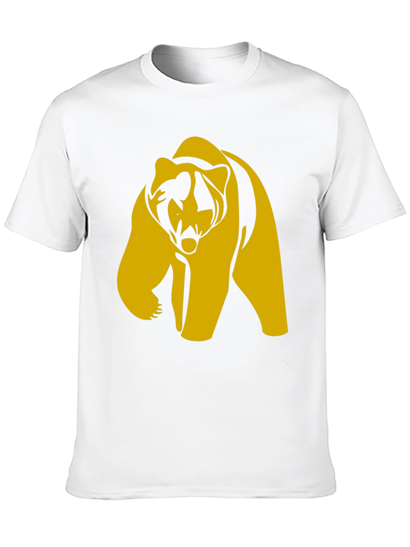 Black Bold Bear Graphic Tee - Black Cotton Blend T-Shirt view 10