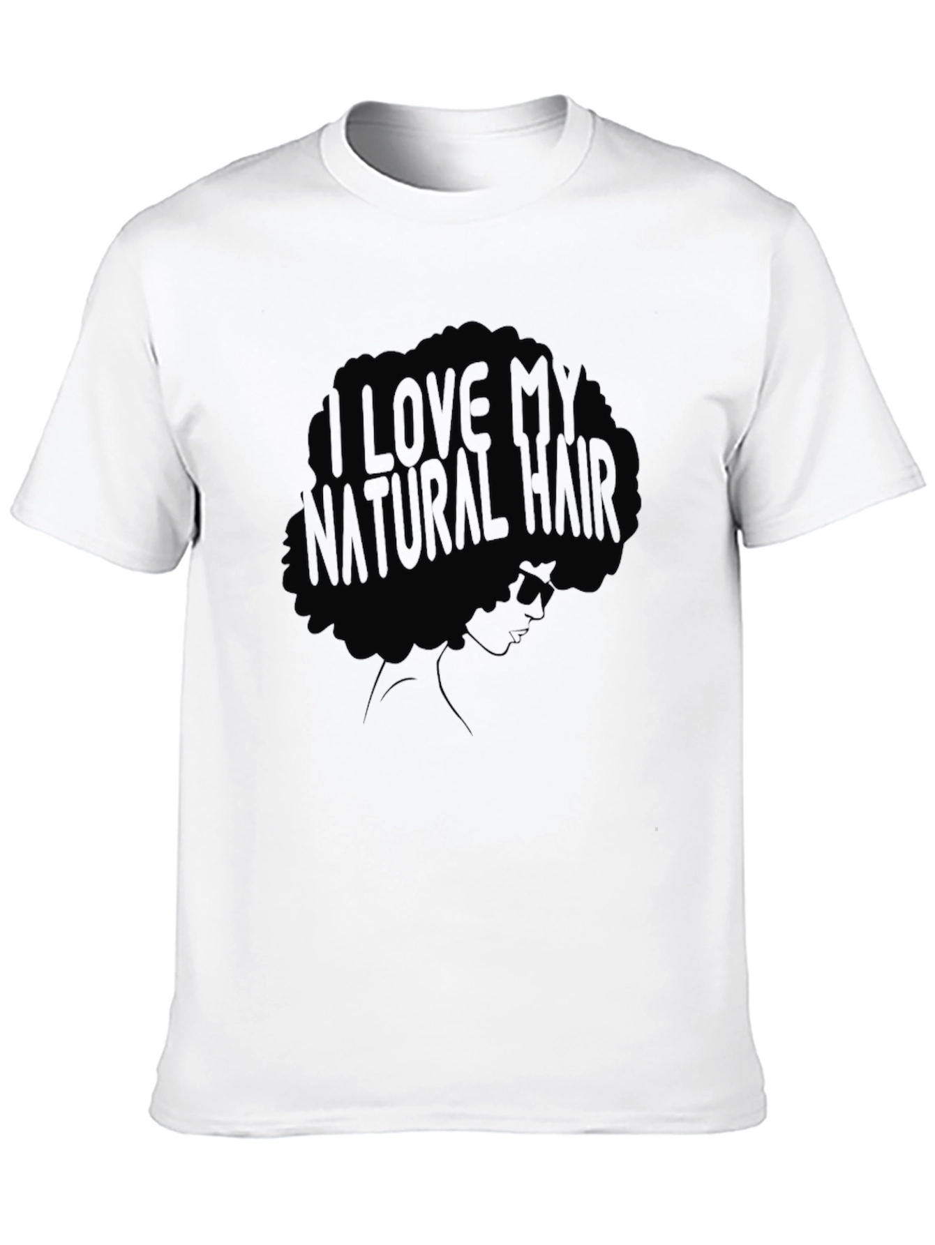Black I Love My Natural Hair Graphic Tee view 10