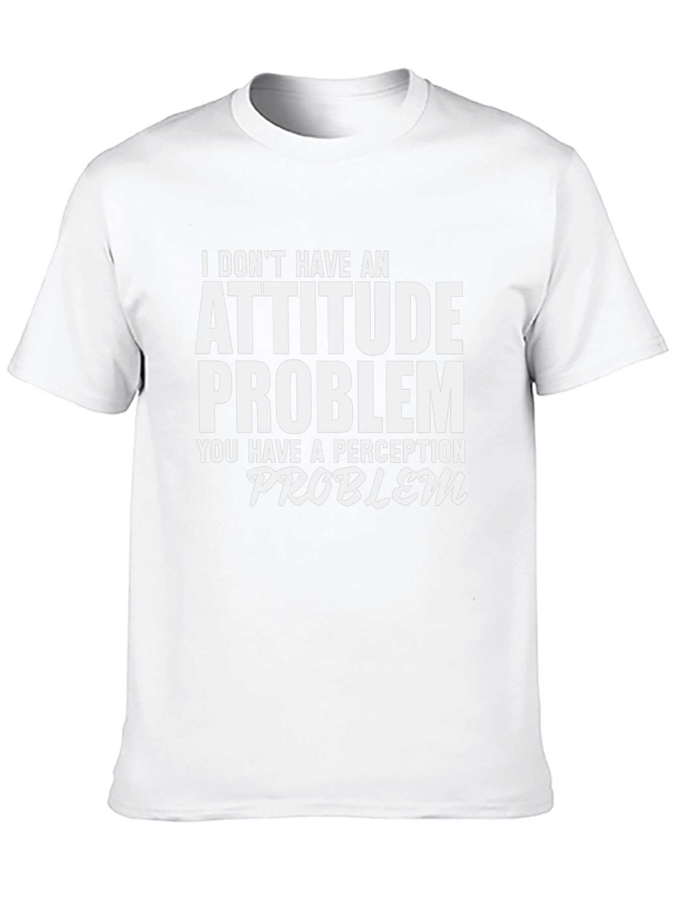 Black Attitude Problem T-Shirt: Funny Slogan Tee view 10
