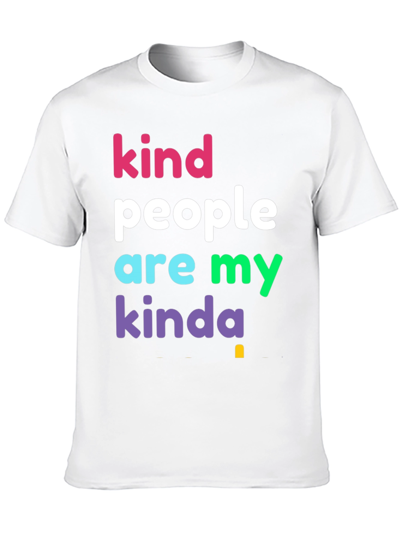Black Kind People T-Shirt - Colorful Graphic Tee view 10