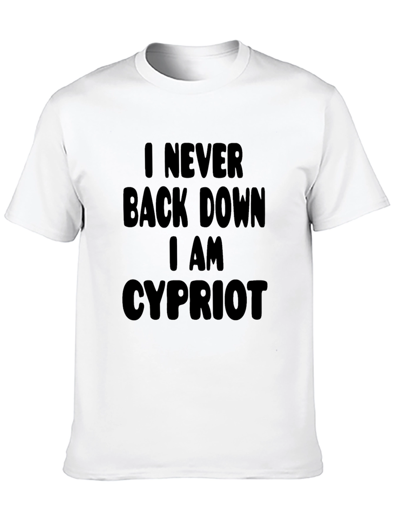 Black I Never Back Down Cypriot Black T-Shirt view 10