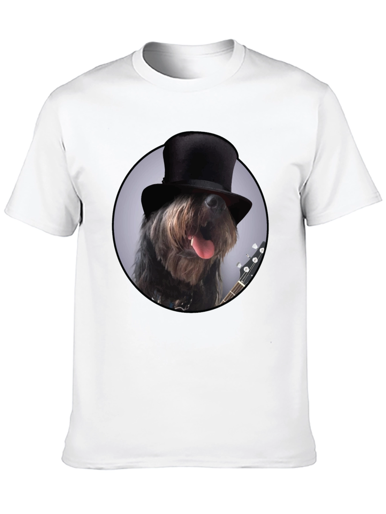 Black Dog in Top Hat Graphic T-Shirt view 10