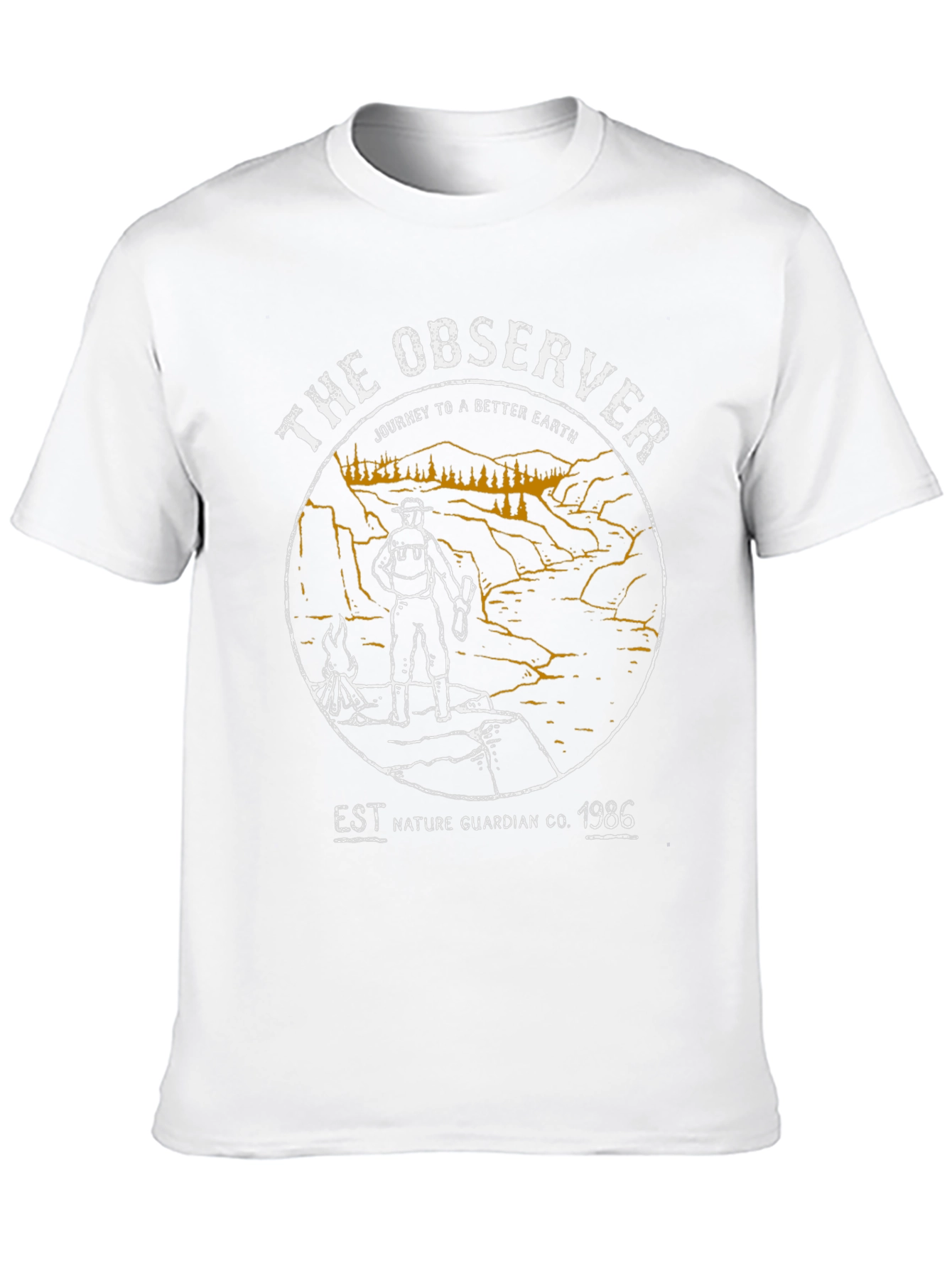 Black The Observer Nature Guardian Graphic T-Shirt view 10