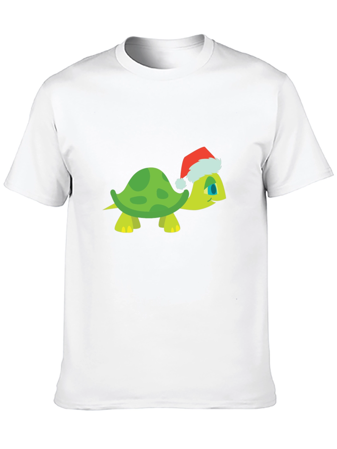 Black Turtle Santa Hat Black T-Shirt view 10