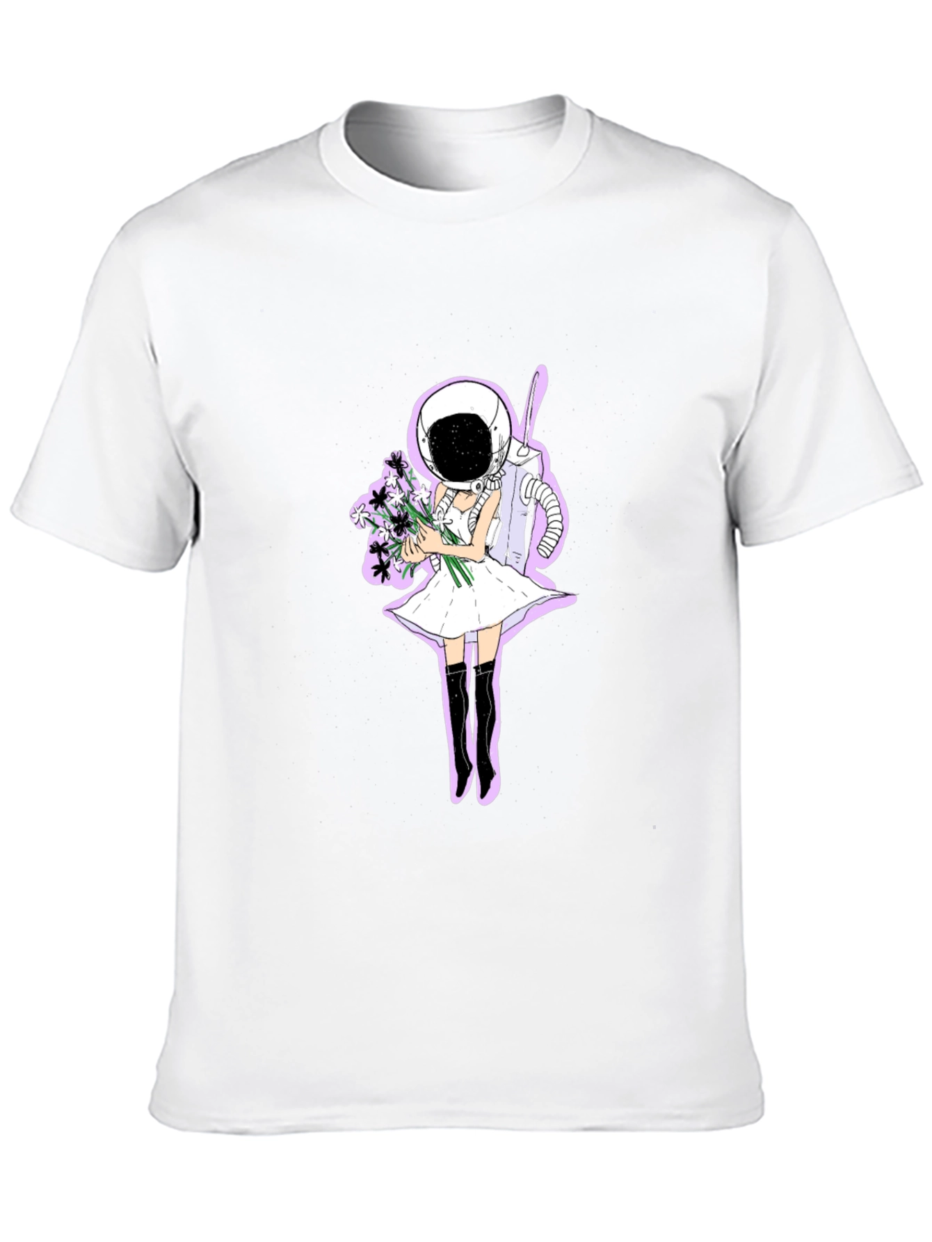 Black Astronaut Girl T-Shirt view 10