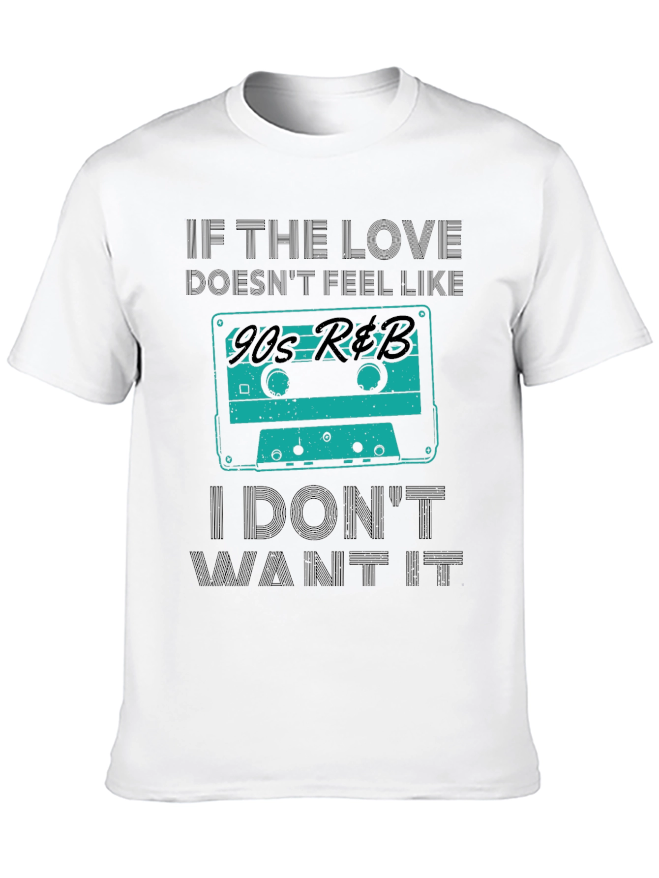 Black 90s R&B Cassette Tape Graphic Tee - Cool Retro Style view 10