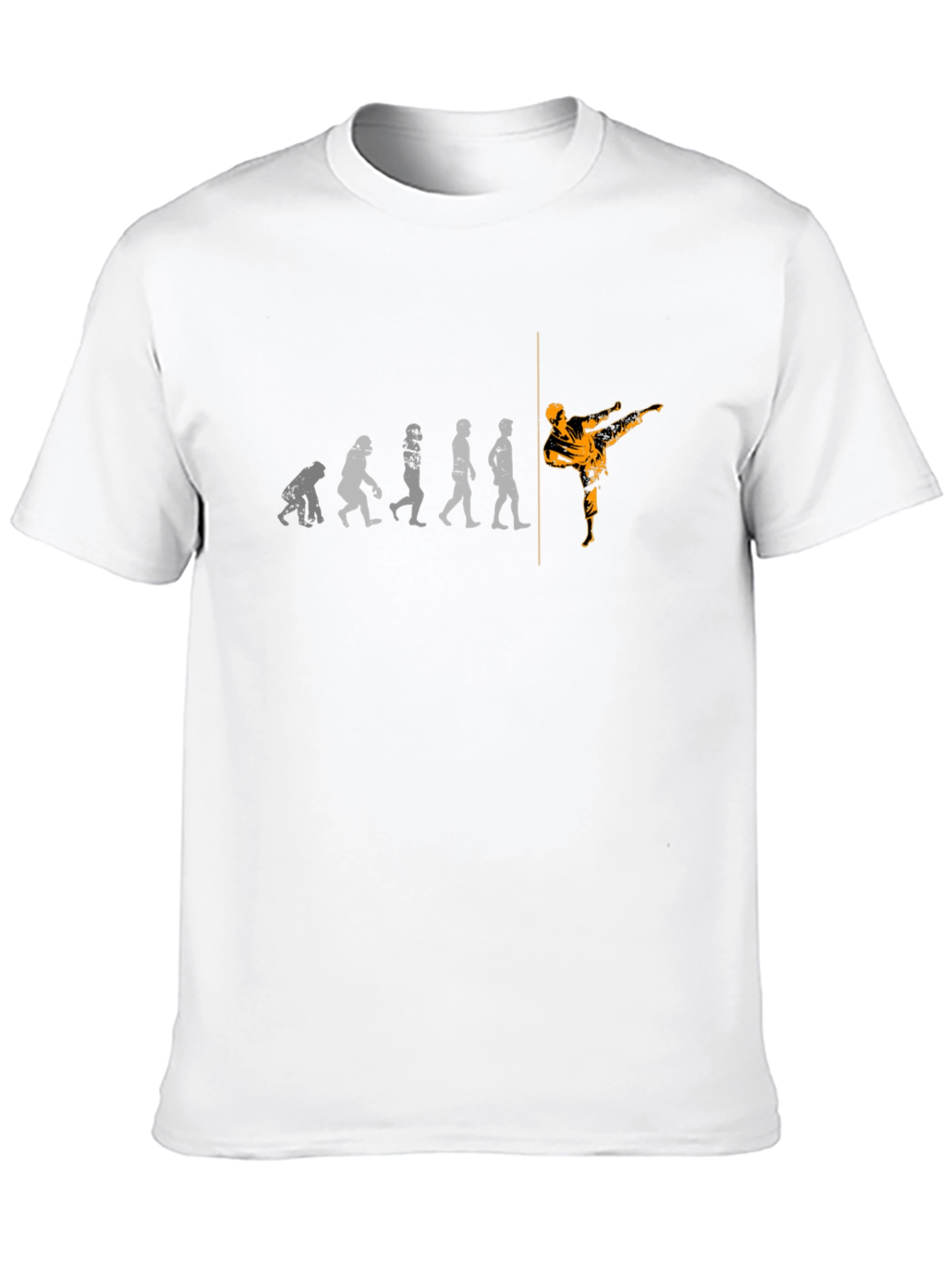 Black Evolution of Kick T-Shirt - Black Martial Arts Tee view 10