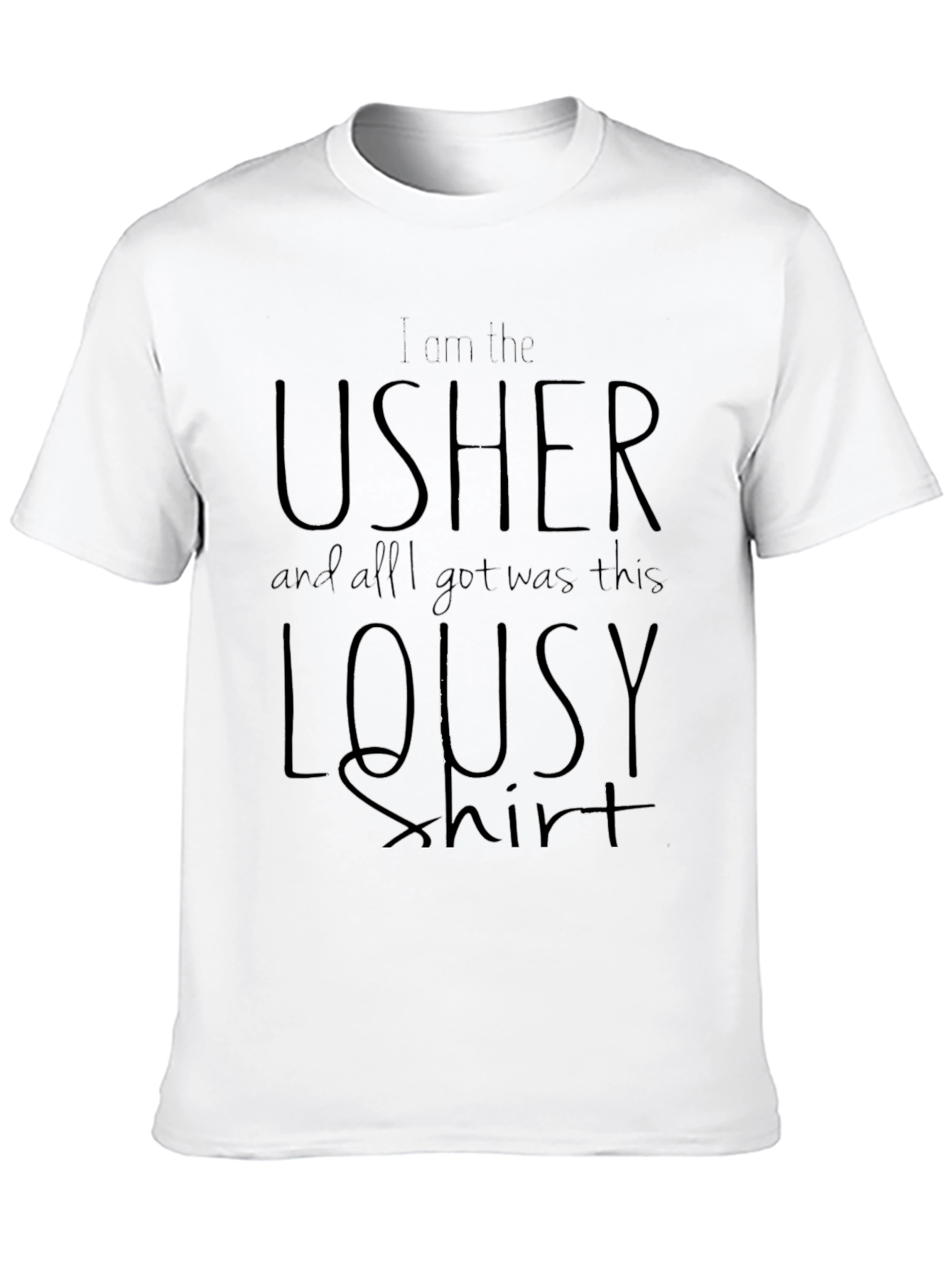 Black Usher Lousy Shirt Black T-Shirt view 10