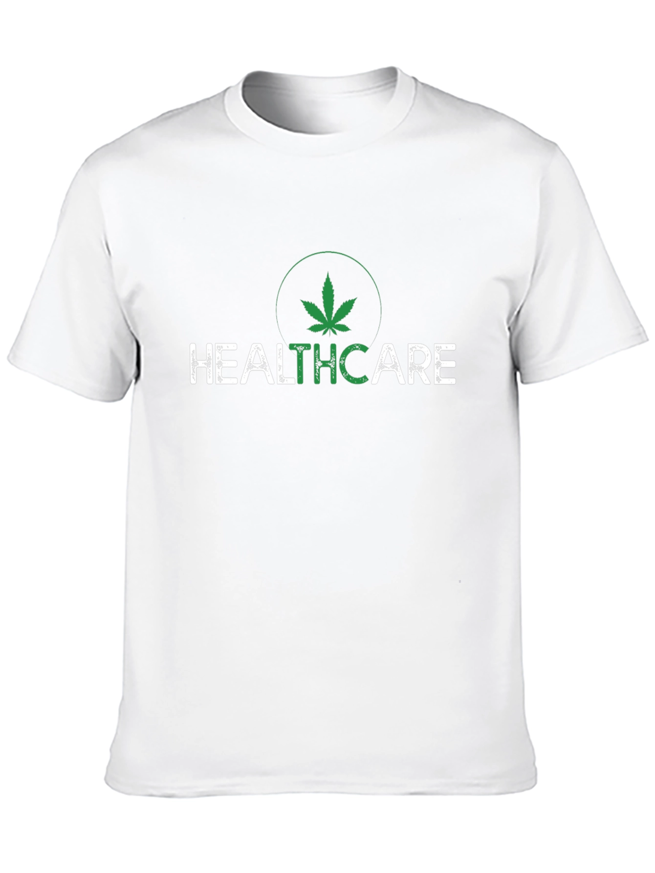 Black Healthcare Graphic Tee - Cannabis Leaf Design view 10