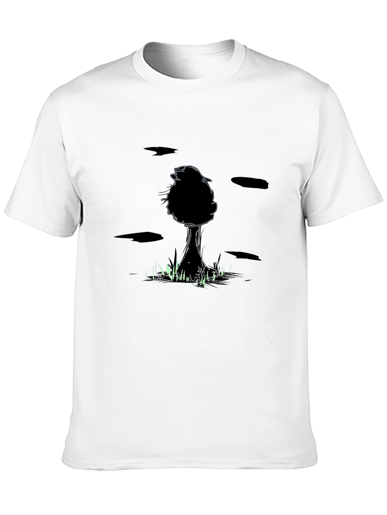 Black Men's Black Tree Graphic Tee view 10