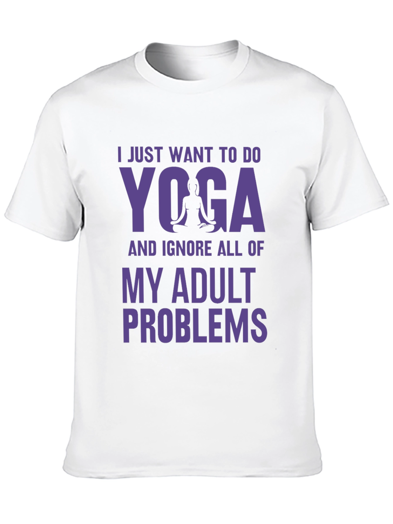 Black Yoga Adult Problems Tee - Relaxation Shirt view 10