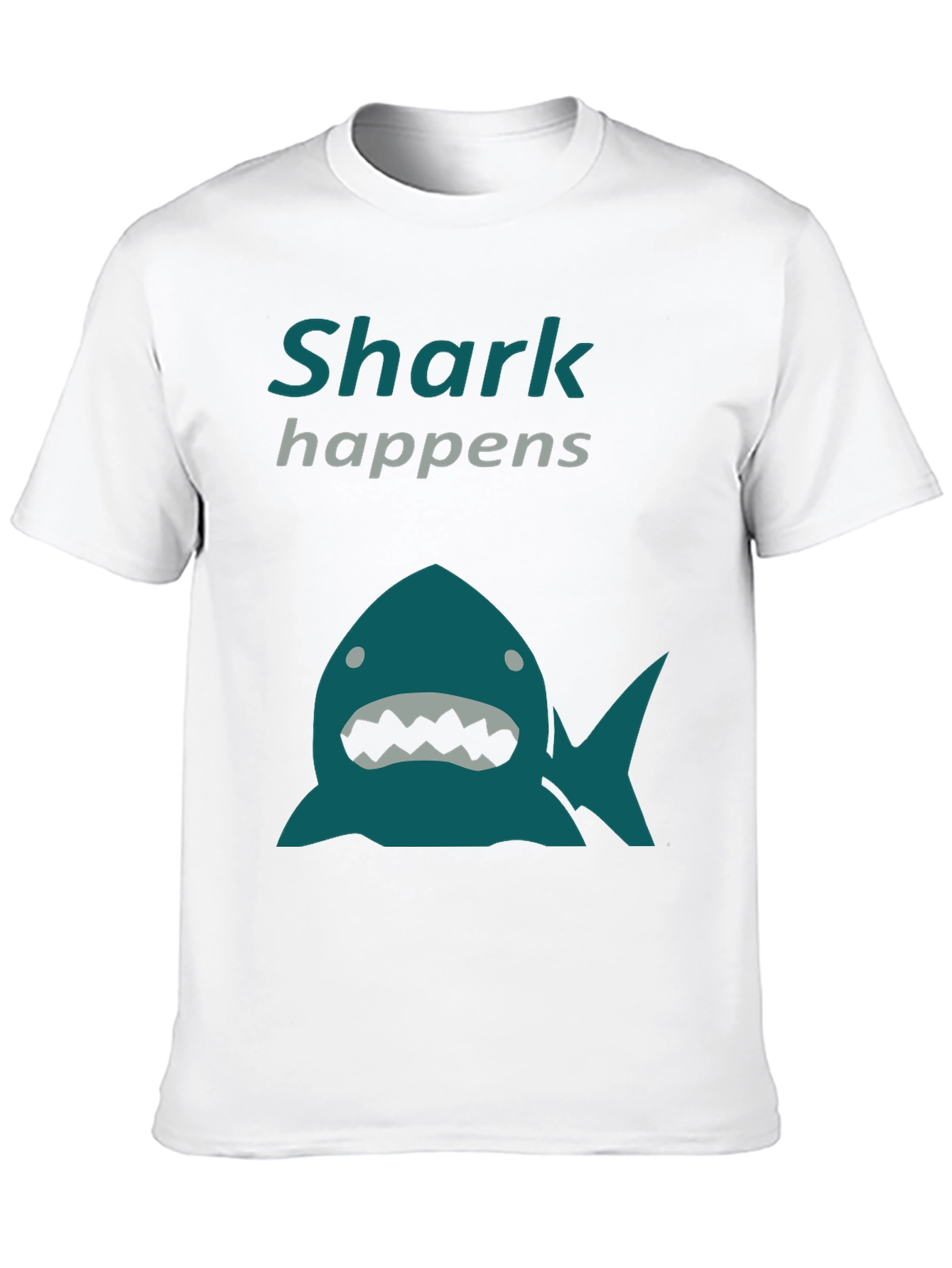 Black Shark Happens Graphic T-Shirt - Novelty Tee view 10