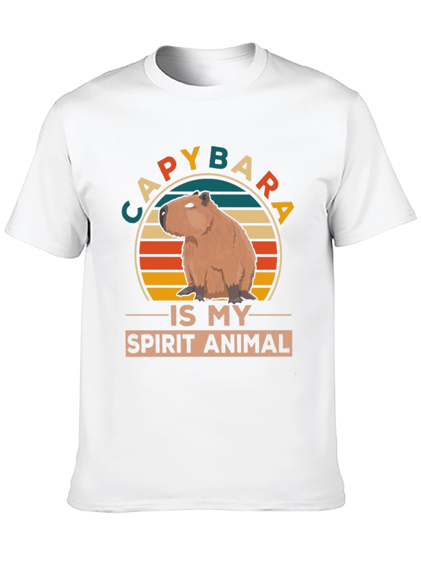 Black Capybara Spirit Animal Graphic Tee view 10