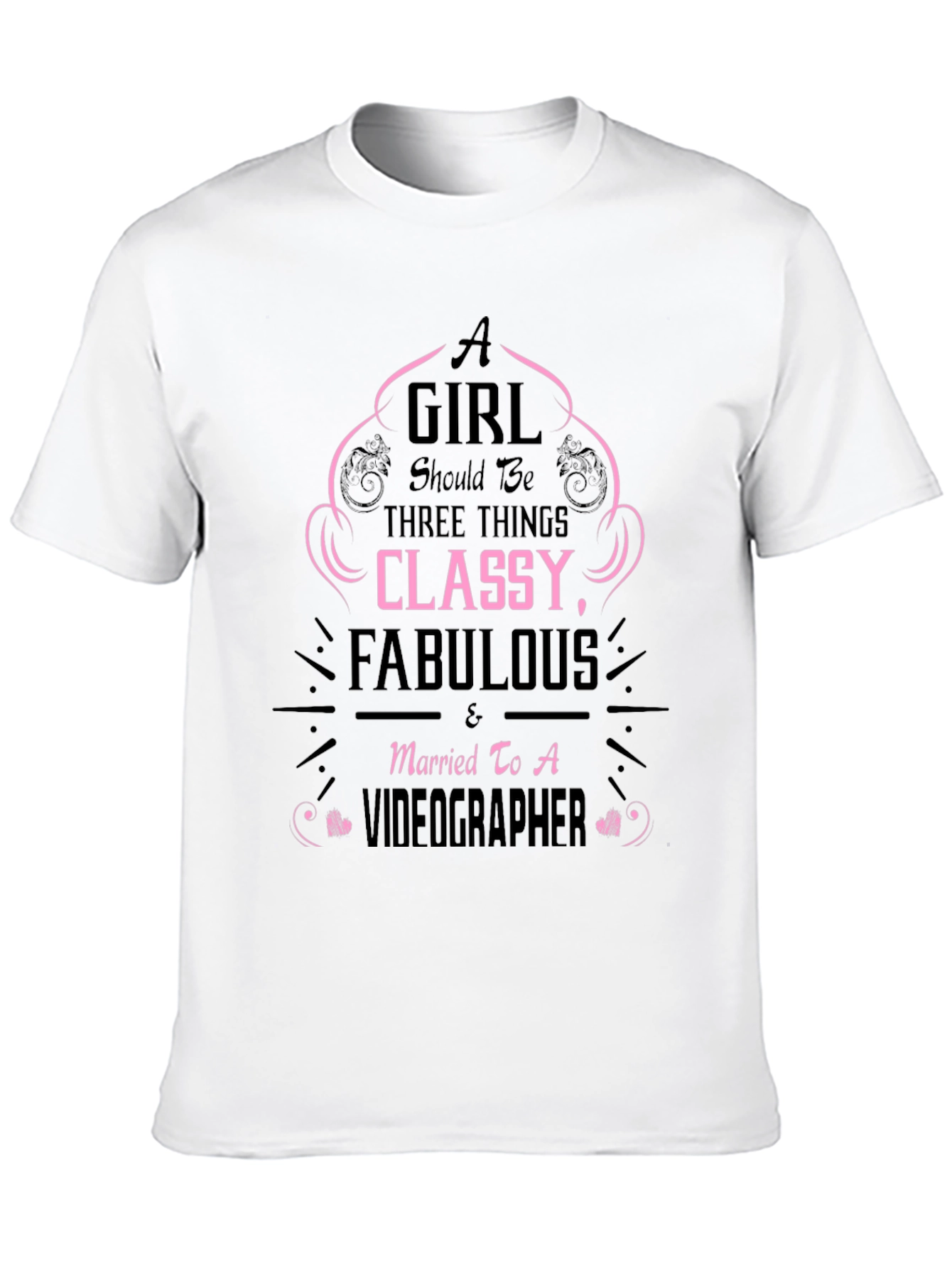 Black Classy, Fabulous Videographer T-Shirt view 10