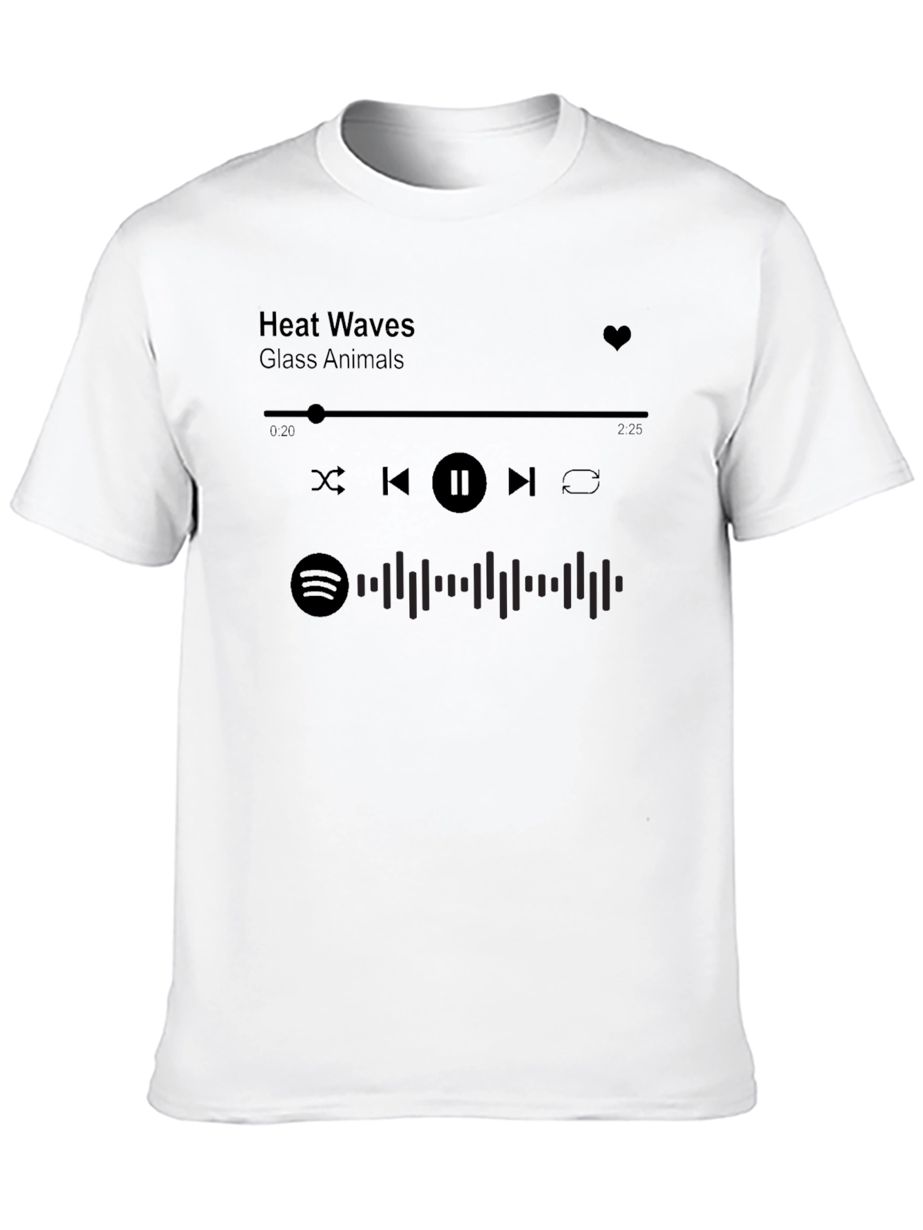 Black Heat Waves Song T-Shirt - Glass Animals Music Tee view 10