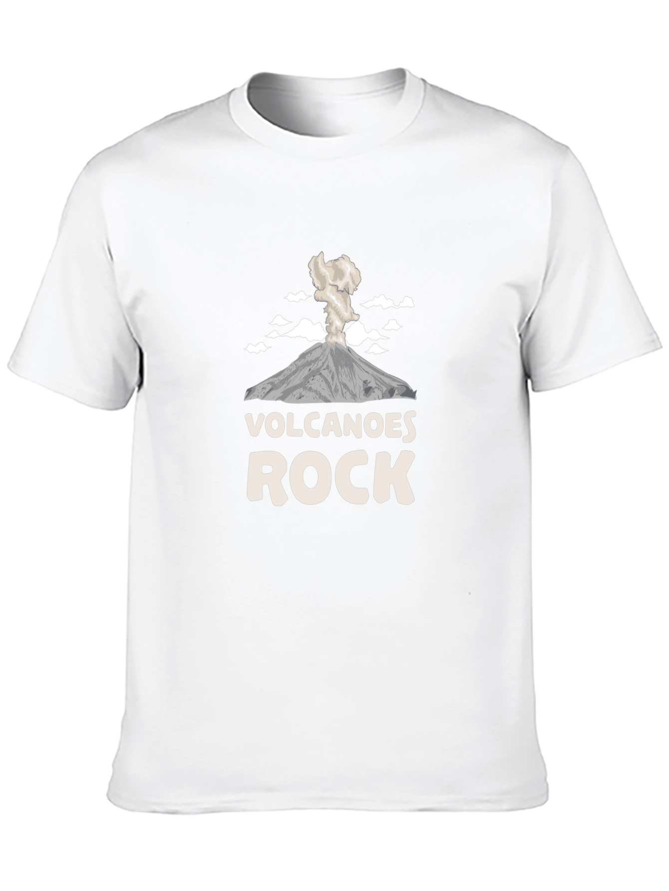 Black Volcanoes Rock Graphic Tee - Black Cotton T-Shirt view 10