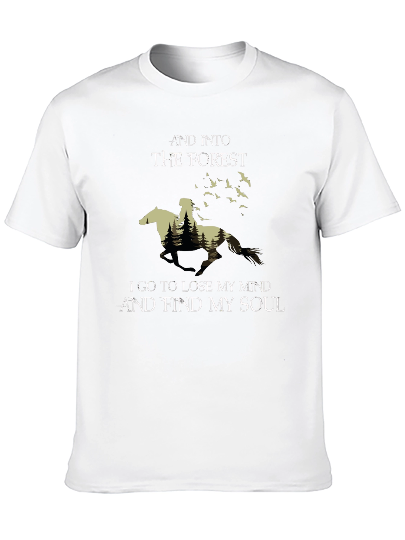 Black And Into the Forest Horse T-Shirt view 10