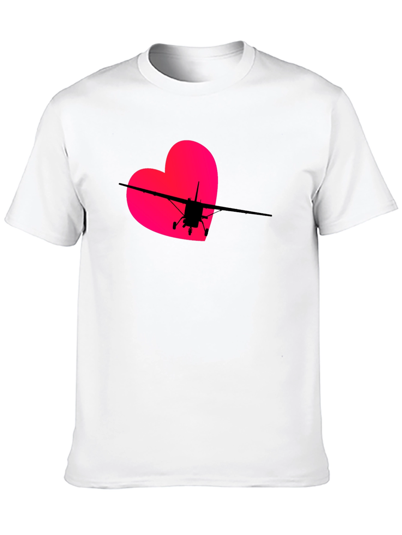 Black Pilot Heart T-Shirt - Aviation Love view 10