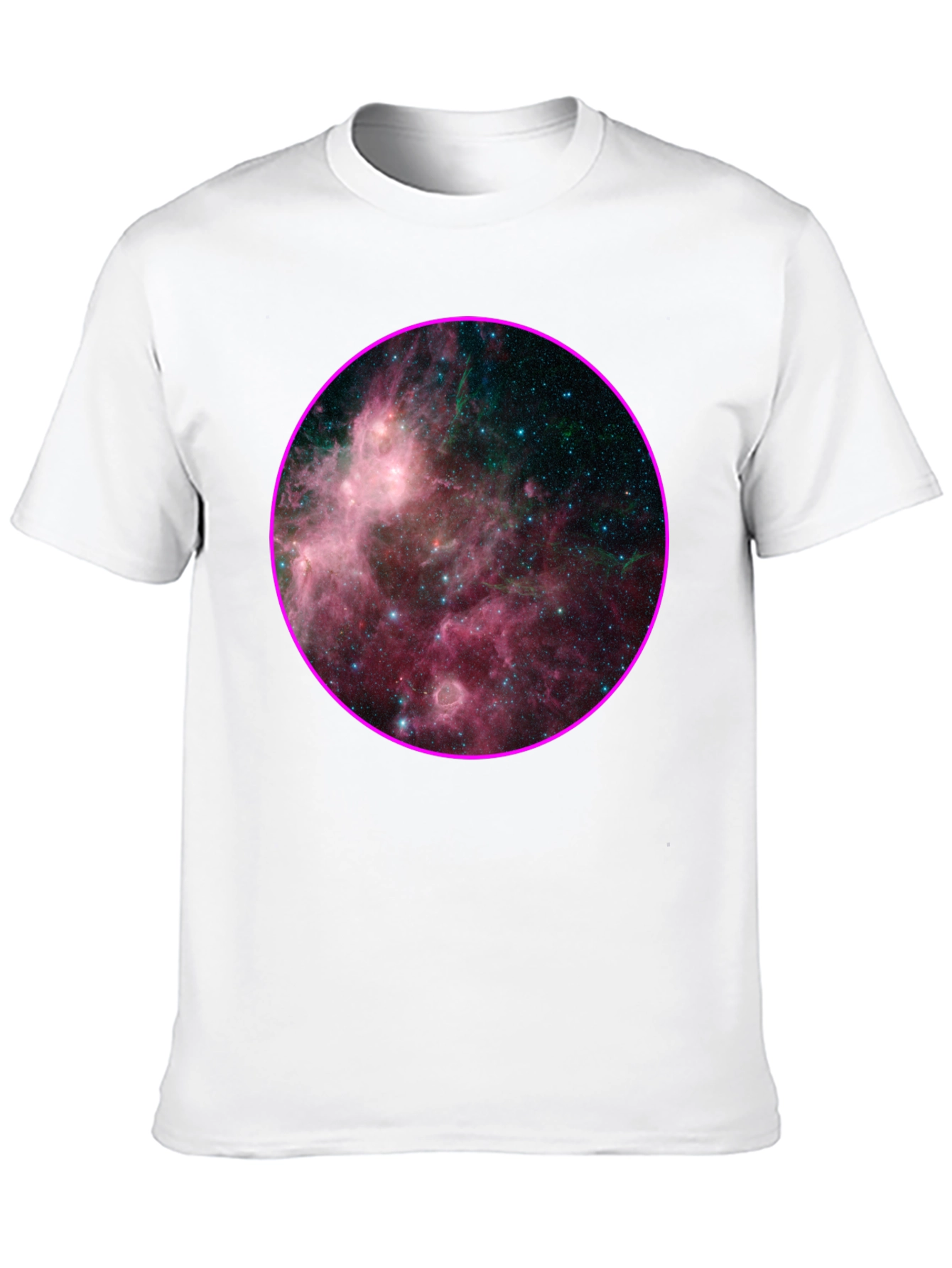 Black Nebula Galaxy Print Black T-Shirt view 10