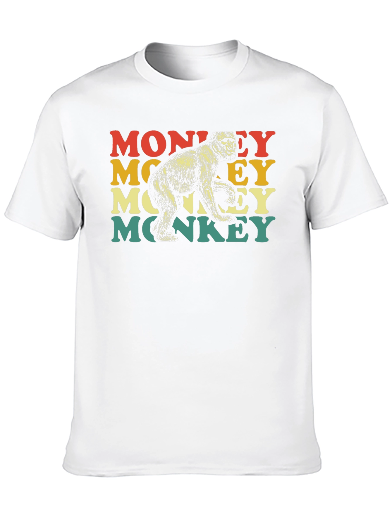 Black Retro Monkey T-Shirt - Cool Animal Graphic Tee view 10