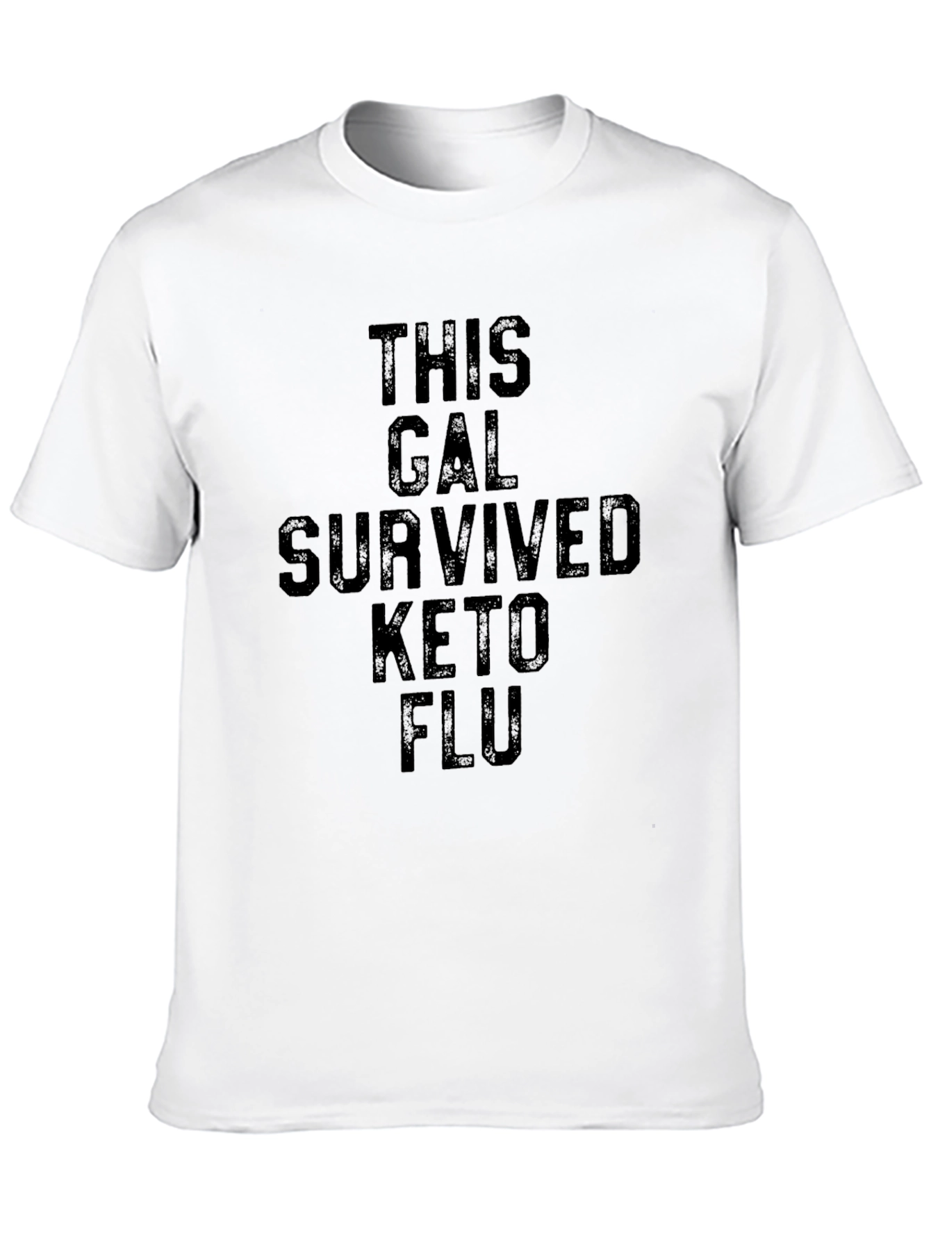 Keto Flu Survivor Black Graphic T-Shirt - 10