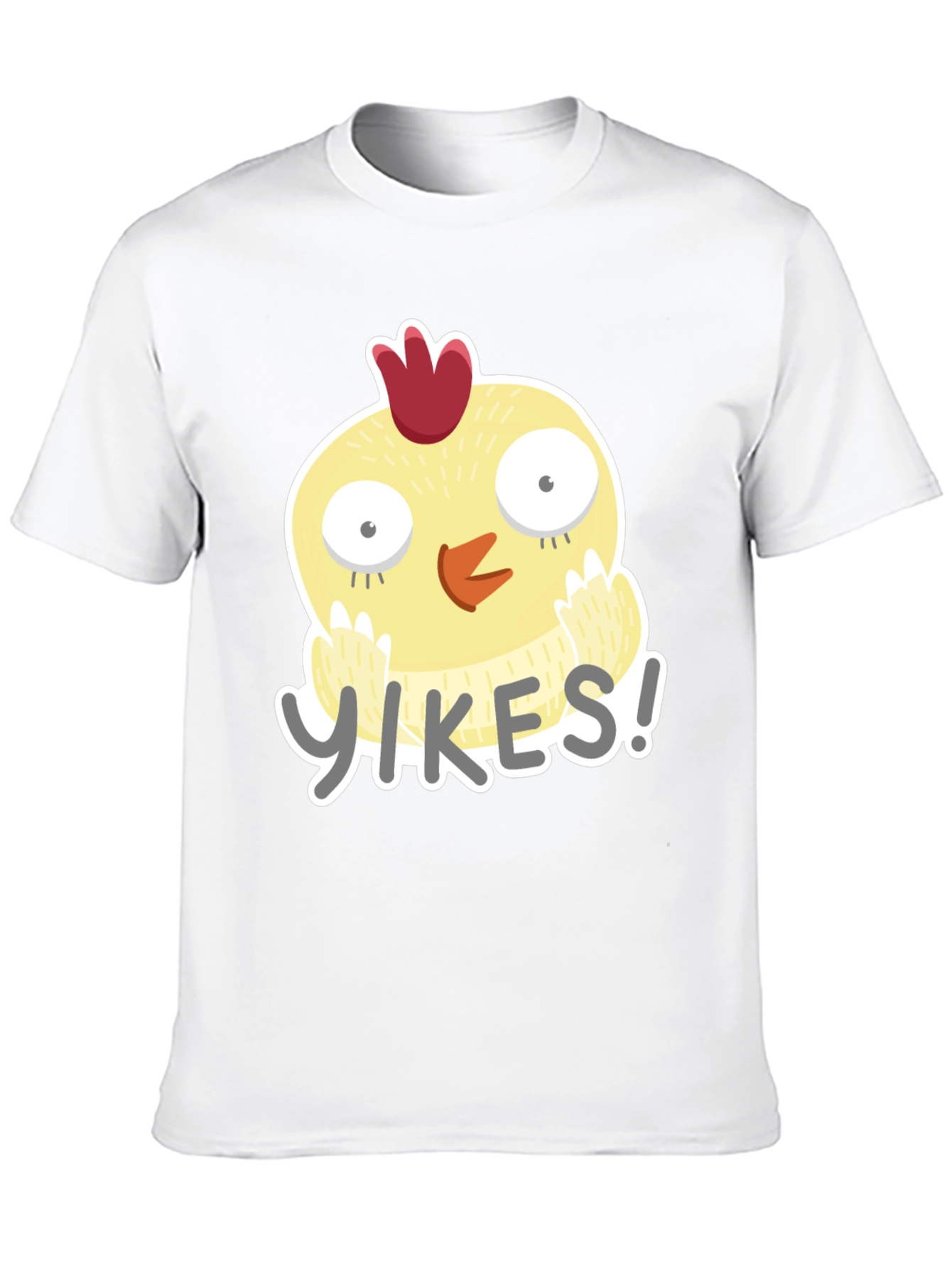 Black Yikes Chicken Graphic Tee - Black Cotton T-Shirt view 10