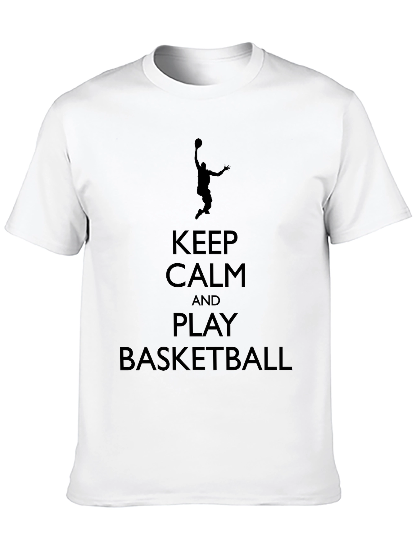 Black Keep Calm Basketball Player Graphic Tee view 10
