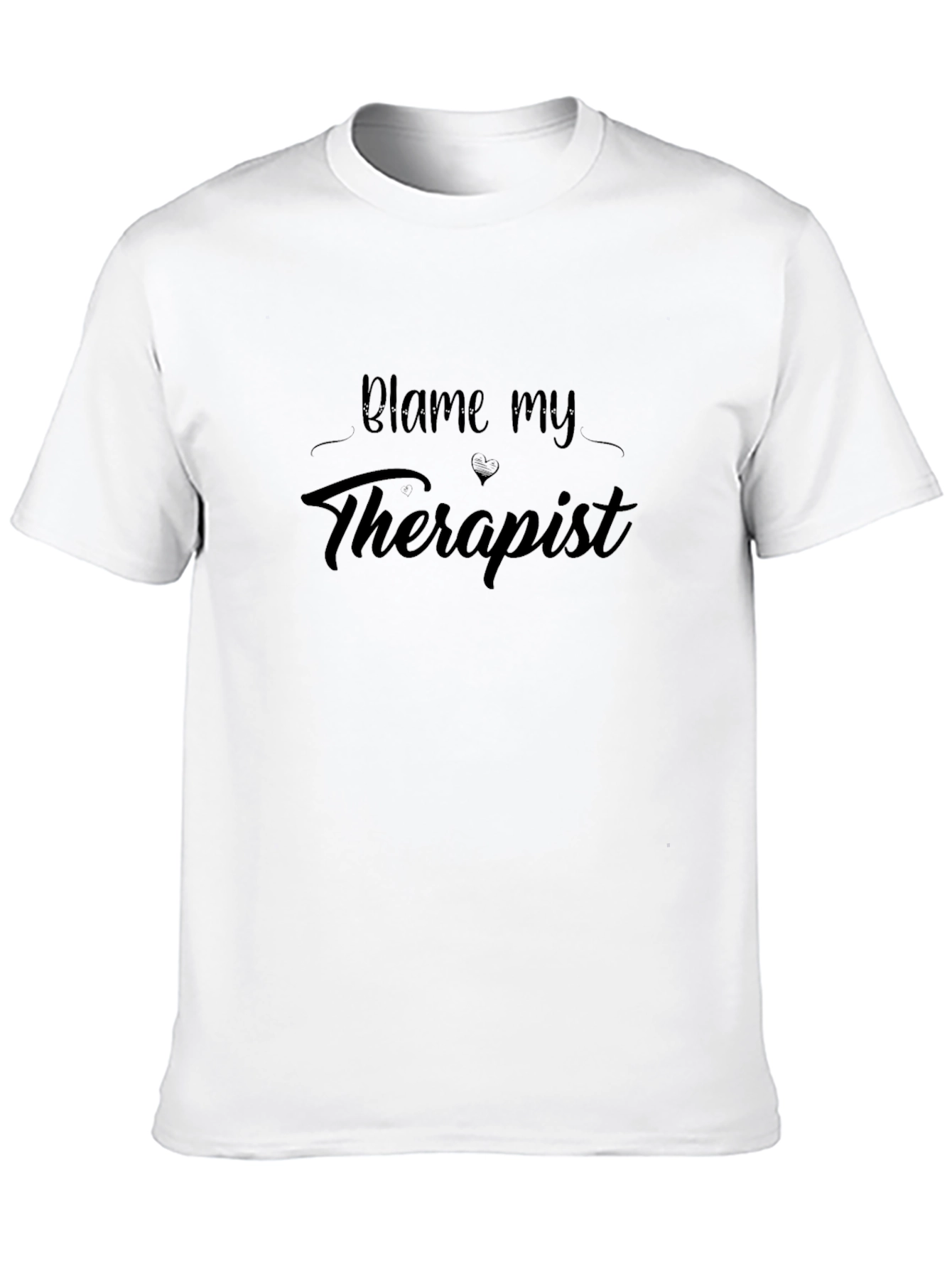 Black Blame My Therapist Black T-Shirt view 10