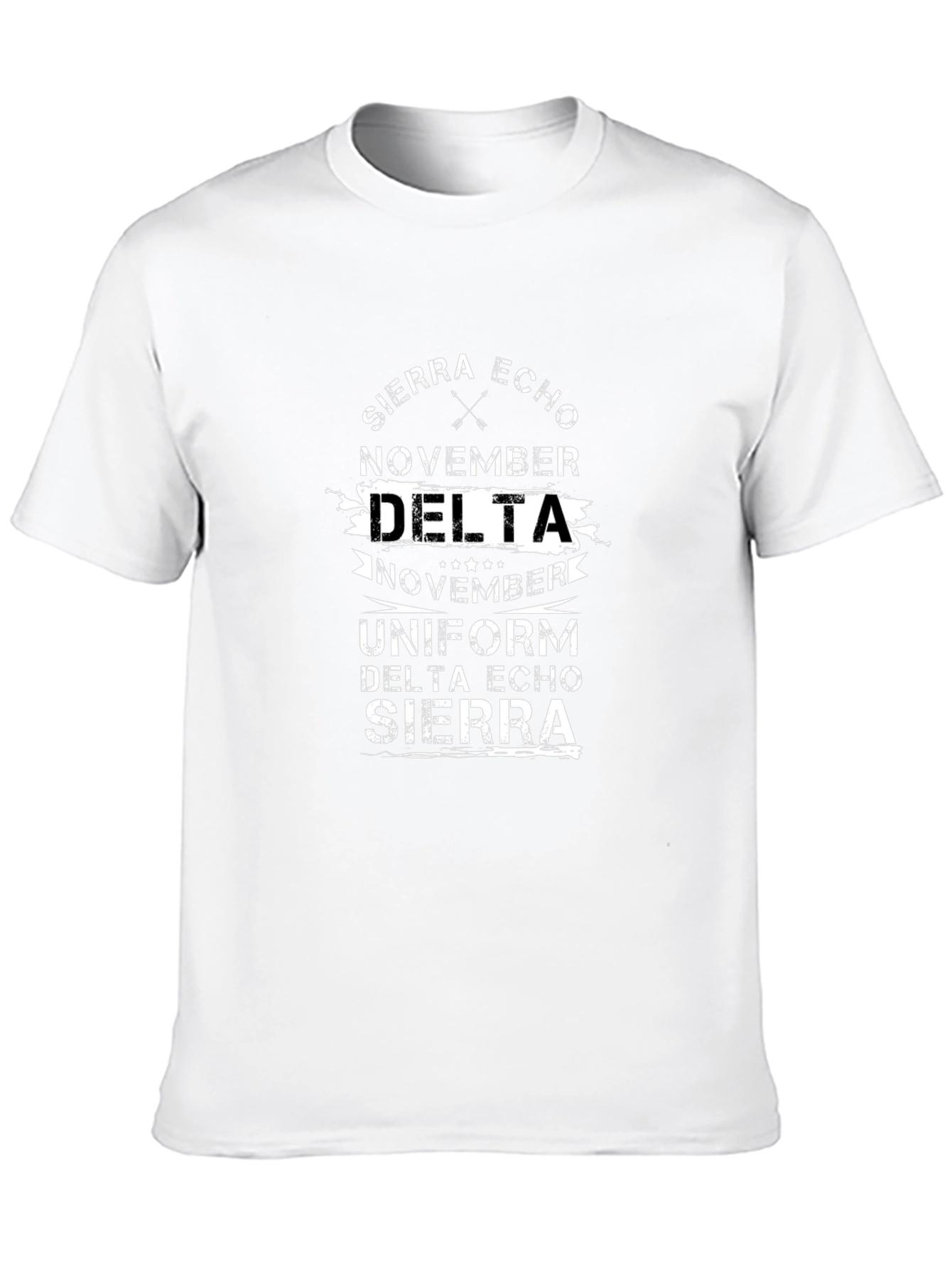 Black Sierra Echo November Delta Graphic T-Shirt view 10