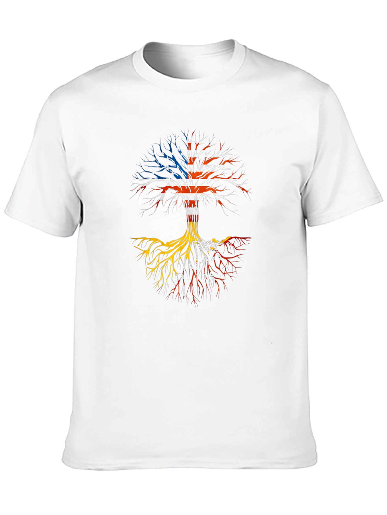 Black USA Germany Roots Tree T-Shirt view 10