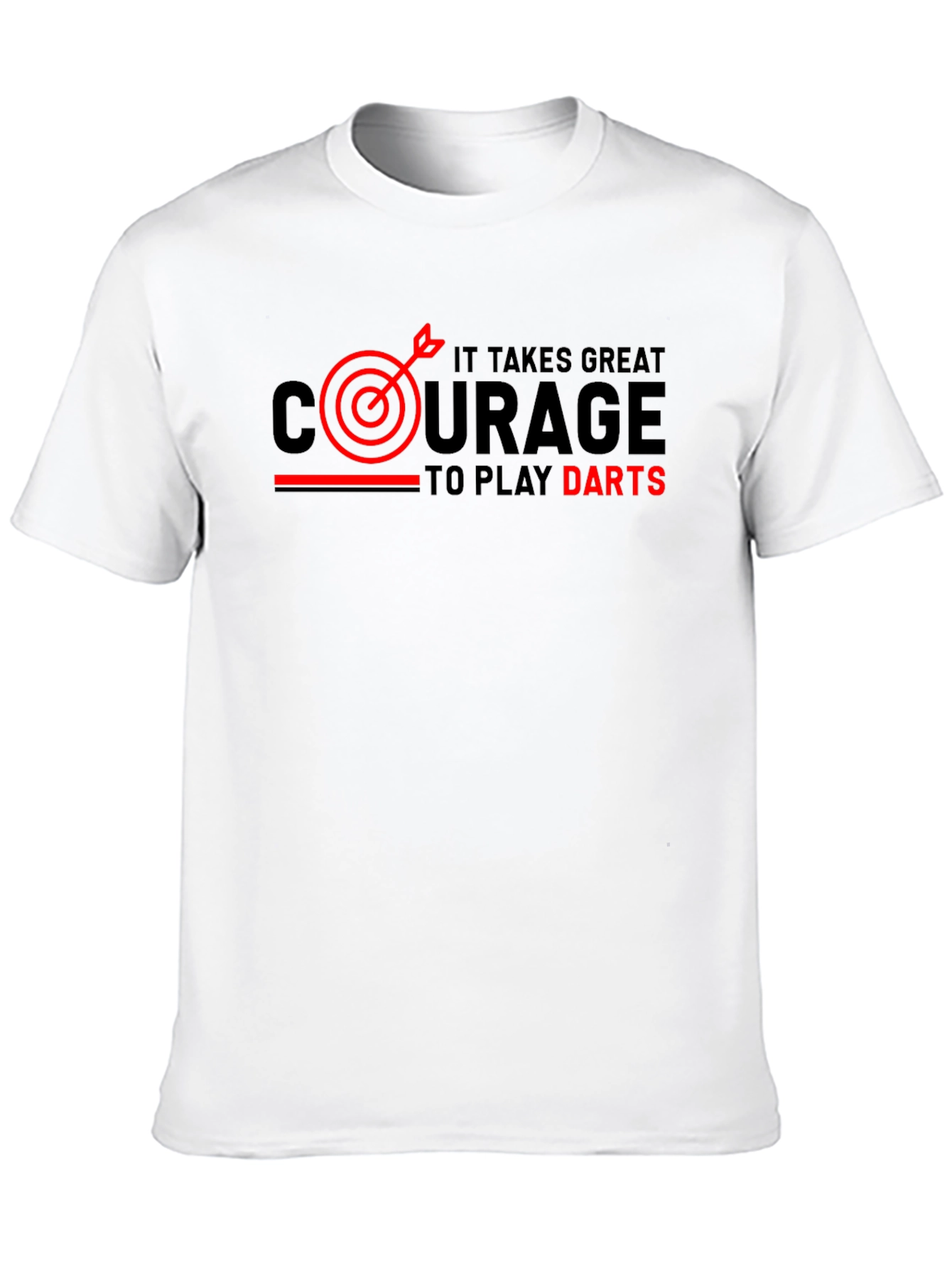 Black Courage to Play Darts Graphic Tee view 10