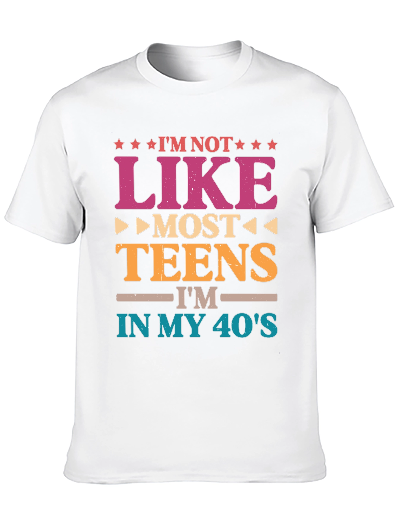 Black I'm Not Like Most Teens T-Shirt - 40's Humor Tee view 10