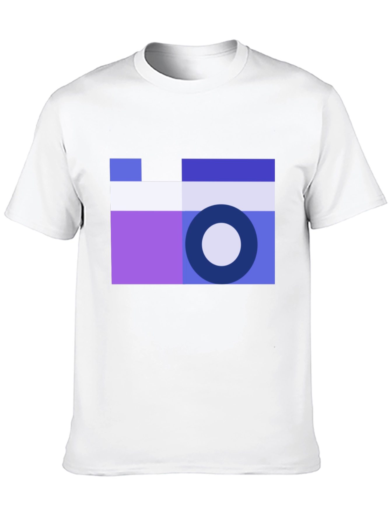 Black Geometric Camera Graphic Tee - Cool Minimalist Design view 10